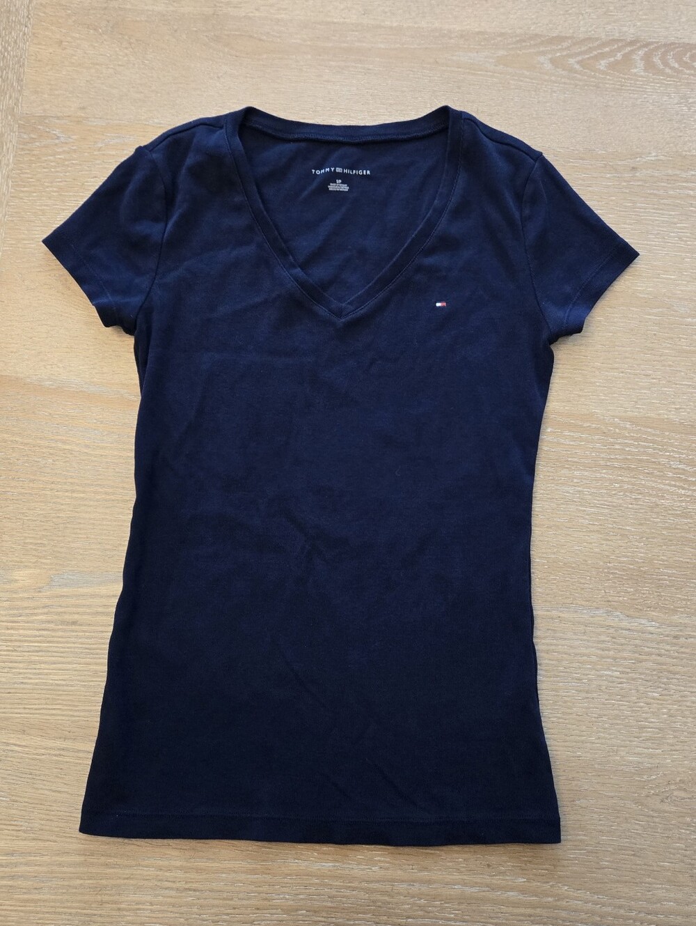 Tommy Hilfiger Navy V-Neck Short Sleeve Tee